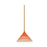 PR24 - 24" Poly Lawn Rake 54" Hardwood Handle